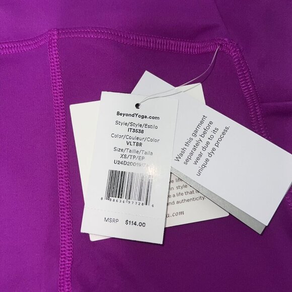 NWT Beyond Yoga Powerbeyond Strive High Waist Pocket Midi Legging Purple Size XS - Picture 5 of 11